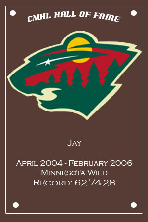 Jay Hall of Fame Plaque