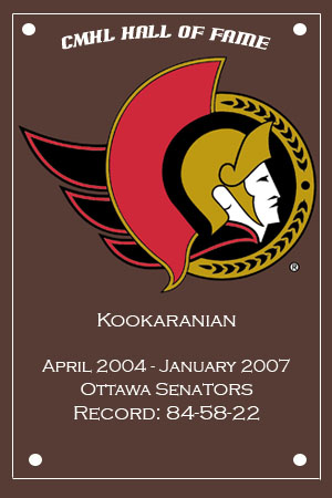 Kookaranian Hall of Fame Plaque