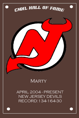 Marty Hall of Fame Plaque