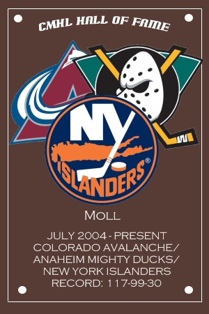 Moll Hall of Fame Plaque